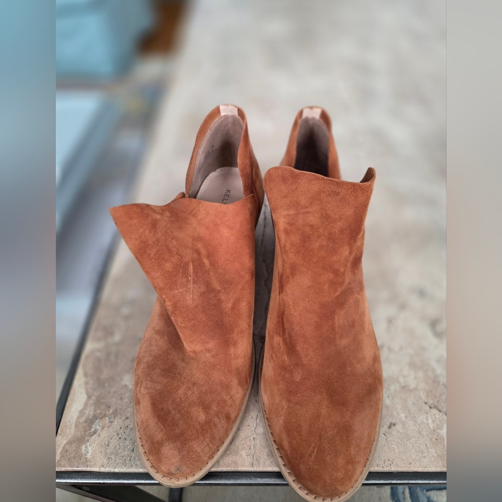 Kelsi Dagger Brown Suede Ankle Boots